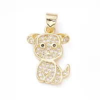 Brass Micro Pave Cubic Zirconia Pendants