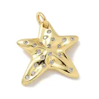 Brass Micro Pave Clear Cubic Zirconia Pendants