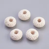 Natural Lava Rock European Beads