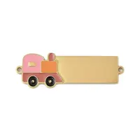 304 Stainless Steel Hot Pink Enamel Vehicle Connector Charms