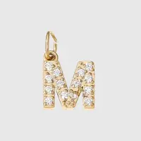 Stainless Steel Cubic Zirconia Pendants with Jump Rings