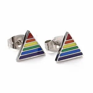 Pride Style 201 Stainless Steel Stud Earrings