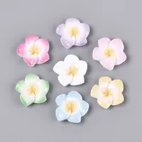 Plumeria Flower Opaque Resin Cabochons