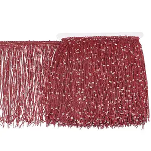 5M Sparkle Polyester Tassel Lace Trim