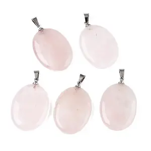 Natural Rose Quartz Pendants