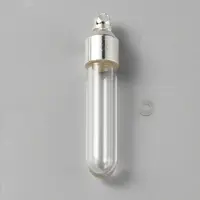 Clear Glass Tube Wish Bottle Pendants
