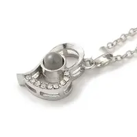 I Love You in 100 Languages Glass Projection Necklace