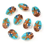 Printed Cowrie Shell Beads