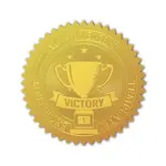 Plastic Self Adhesive Gold Foil Embossed Stickers