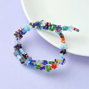 Flower Handmade Millefiori Glass Beads Strands