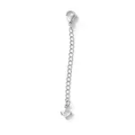 Brass Micro Pave Clear Cubic Zirconia Chain Extender