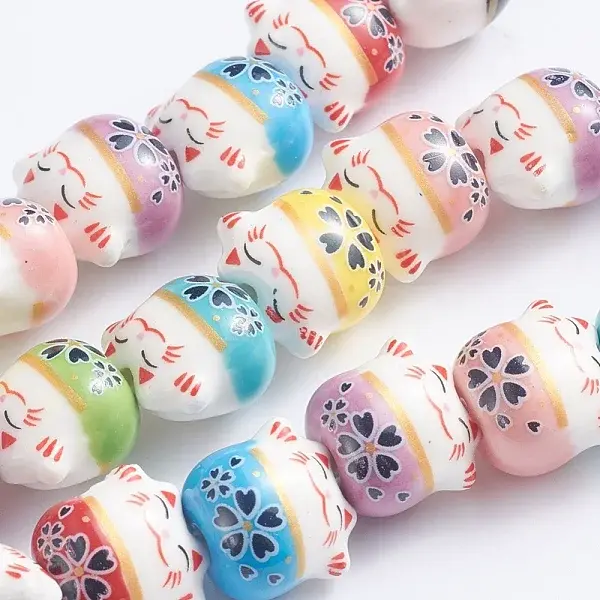 Handmade Printed Porcelain Beads