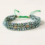 Bohemian Style Glass Beaded Braided Bead Bracelets