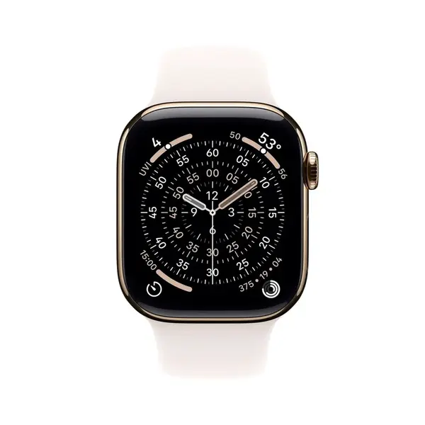 Apple Watch S11 Cell - 46mm Sport Band zlaté/světleruměné S/M