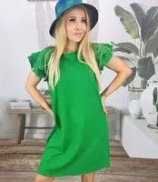 Pri Cotton simple dress with frills