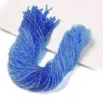 Transparent Painted Glass Beads Strands