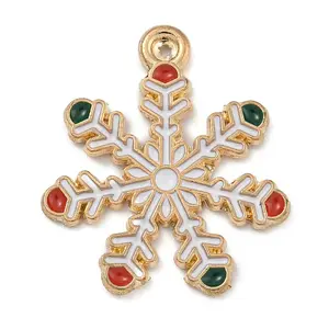 Christmas Theme Alloy Enamel Pendants