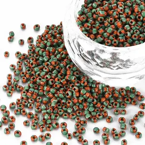 12/0 Two Tone Opaque Glass Seed Beads