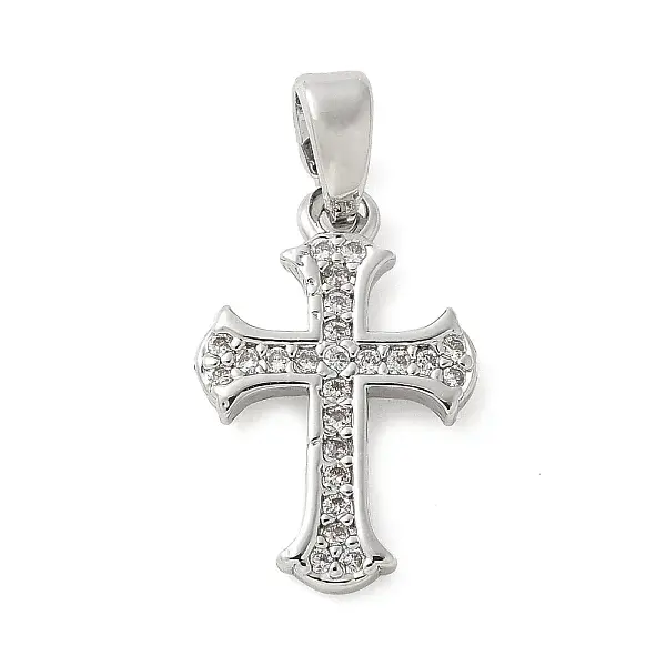 Brass Micro Pave Cubic Zirconia Pendants