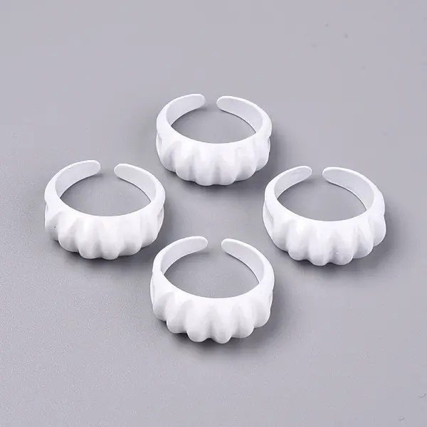 Spray Painted Alloy Cuff Rings