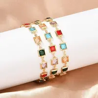 304 Stainless Steel Square Link Bracelets for Woman