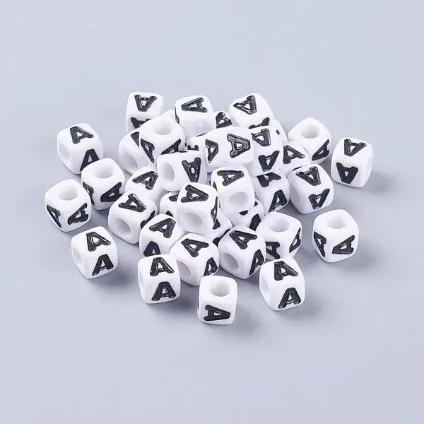 Letter Acrylic Beads