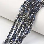 Electroplate Transparent Glass Beads Strands
