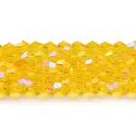 Transparent Electroplate Glass Beads Strands