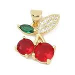 Brass Micro Pave Cubic Zirconia Pendants