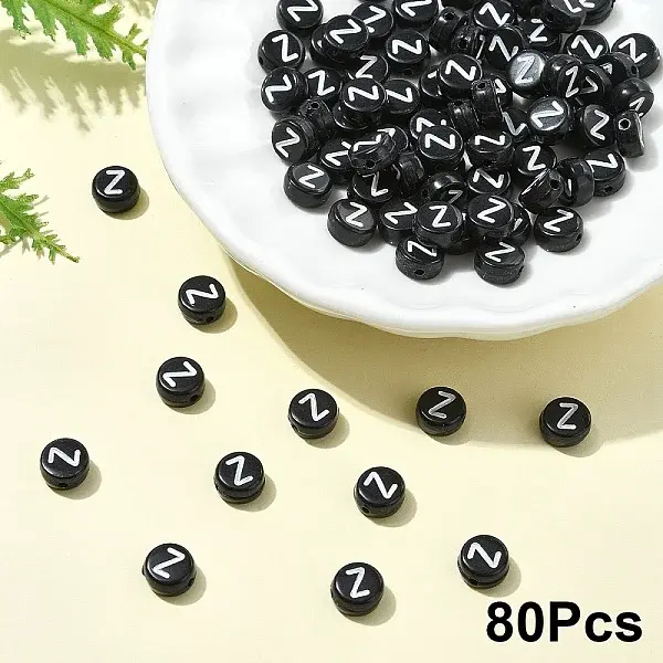 Opaque Acrylic Horizontal Hole Beads