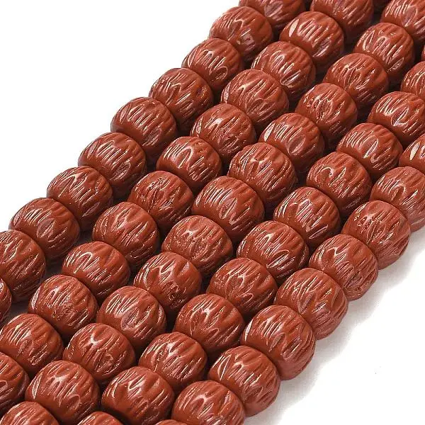 Synthetic Coral Dyed Carved Beads