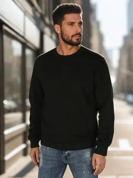 Bluza męska czarna Dstreet