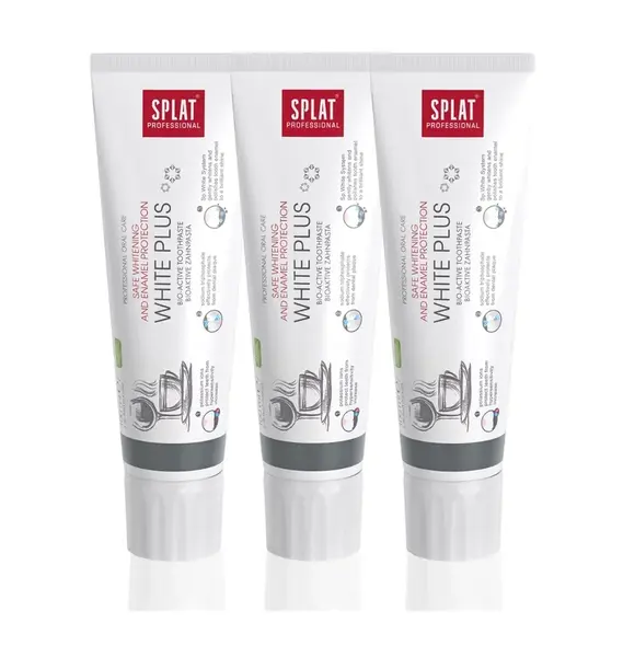 SPLAT Professional WHITE PLUS zubní pasta 3x100 g