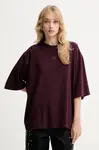 Tričko Gestuz dámské, vínová barva, 10910545