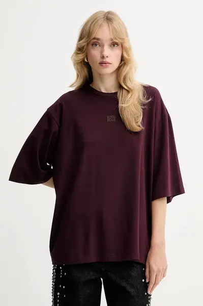 Tričko Gestuz dámské, vínová barva, 10910545