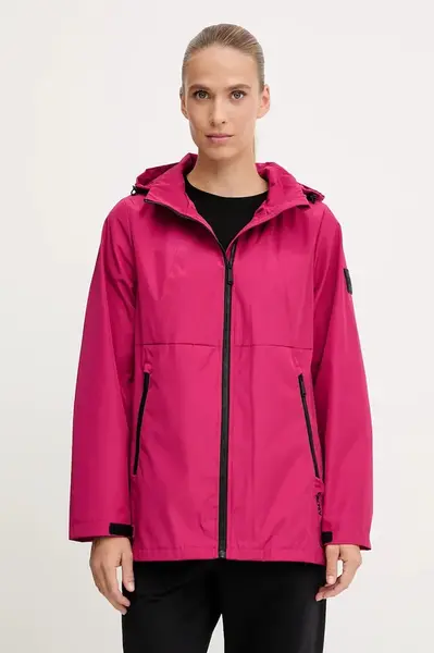 Bunda Dkny růžová barva, přechodná, DP5J9488