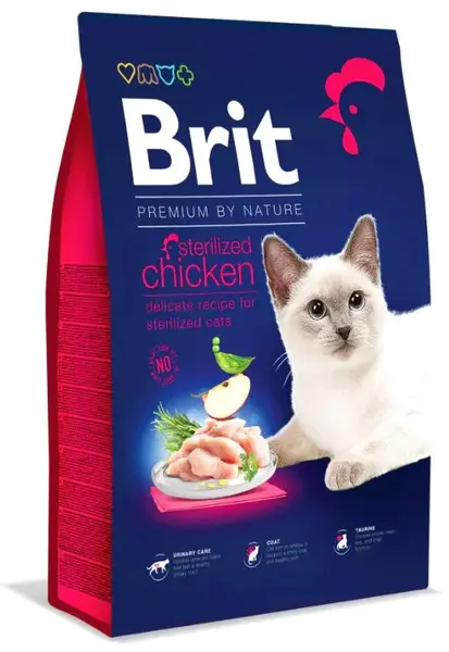 Brit Premium by Nature Cat Sterilized - kuřecí 1,5 kg