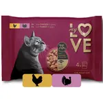 My Love SET kapsičky pre mačky s kuracím mäsom v omáčke, s morčacím v omáčke 4 x 85 g (2381)