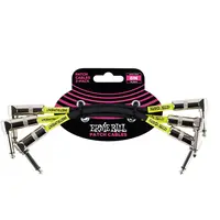 Ernie Ball 6" Patch Cable Black - 3 Pack