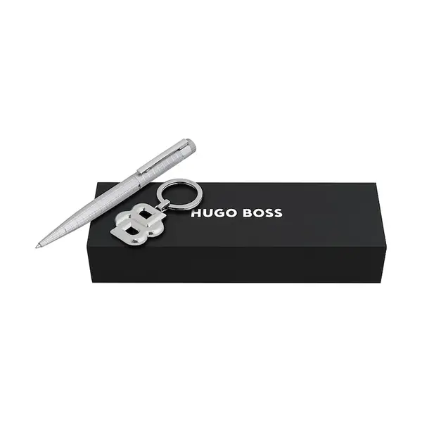 Sada propisky a přívěsku na klíče BOSS 20 x 6,2 x 3,5 cm šedá barva