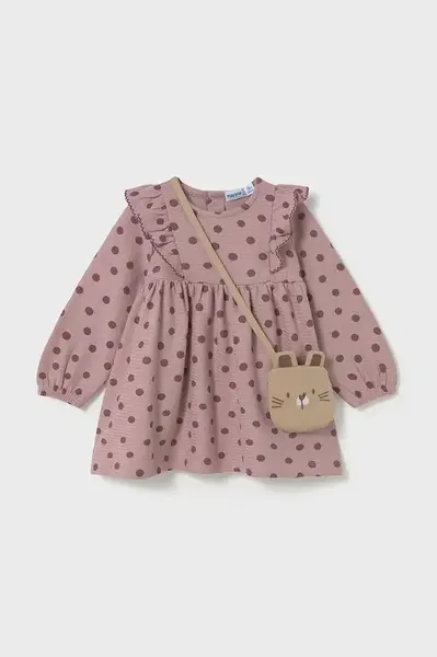 Kojenecké šaty Mayoral růžová barva, mini, áčková, 2920