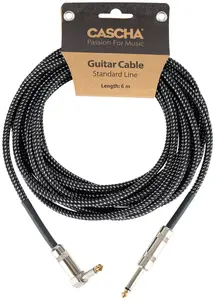 Cascha Guitar Cable 6 m Angled