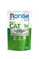 Monge Grill Cat Adult králičí kousky v želé 12 x 85 g (králík a jehněčí)
