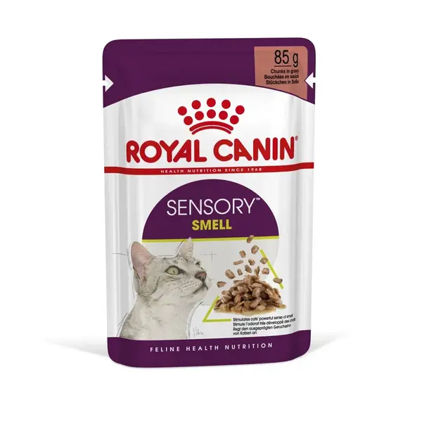 Royal Canin Sensory Smell - vlhké krmivo v omáčce pro dospělé kočky 12 x 85 g