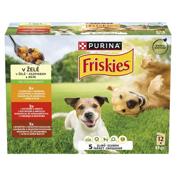 Friskies výběr mokrého krmiva pro psy v želé 6 x (12 x 85 g)