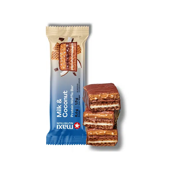 MAXI NUTRITION Waffle protein bar mléko a kokos 40 g