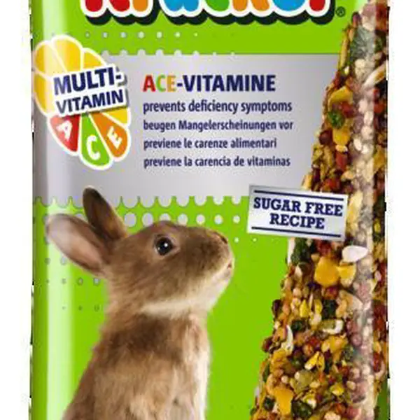 Vitakraft dvojitá tyčinka s multivitamínmi pre králiky 2 kusy vo fólii
