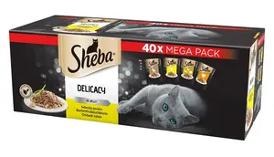 Sheba Delicacy kapsičky, výber z hydiny 40 x 85 g