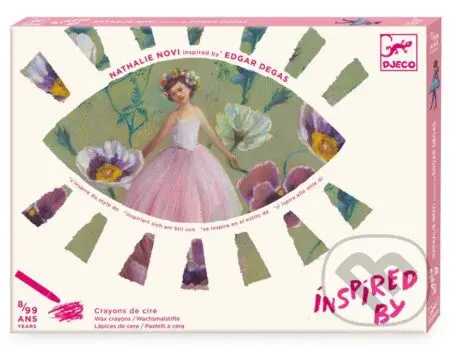 Inspired by Edgar Degas: Balerína (olejové pastelky, 4 obrázky)