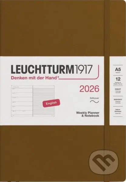 Weekly Planner & Notebook 2026 Medium (A5) Spice Brown